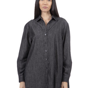 CAMICIA OVER IN DENIM NERO RCFW25113