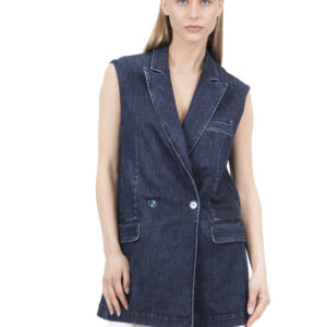 GILET LUNGO IN DENIM RCFW25114