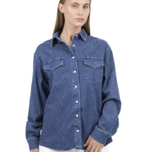 CAMICIA OVER TEXANA IN DENIM RCFW25124