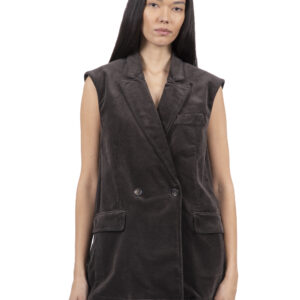 GILET LUNGO IN VELLUTO RCFW25114