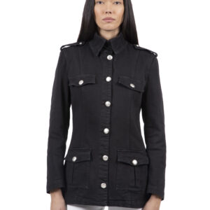 GIACCA 3/4 COSTRUITA IN DENIM NERO RCFW25116